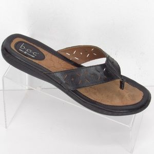 BOC Thong Sandals 9M Black Leather Upper #051